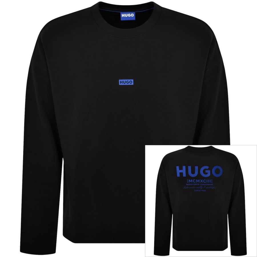 Hugo black sweatshirt clearance